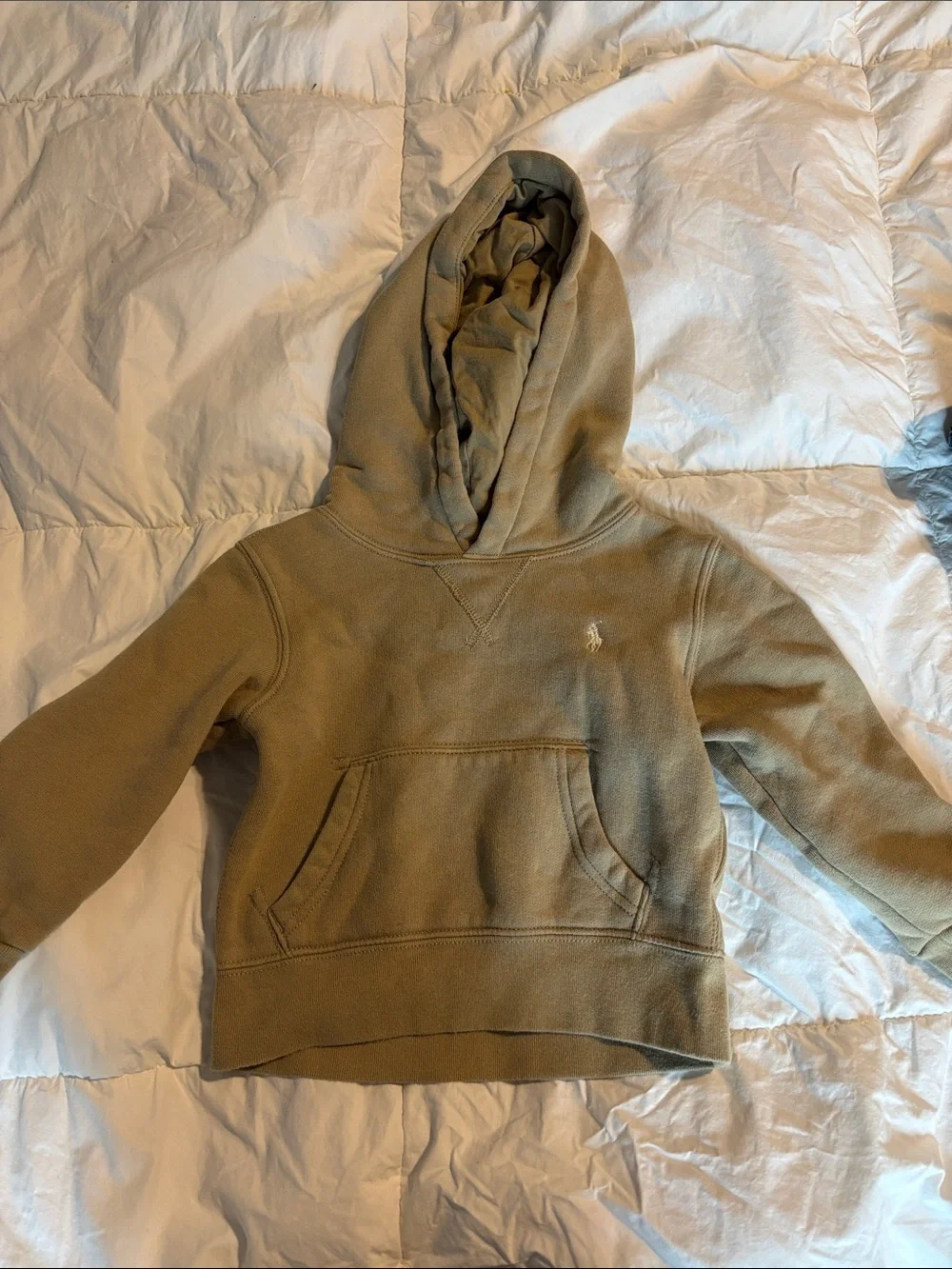 Ralph Lauren Kids tan Hoodie with Embroidered Polo